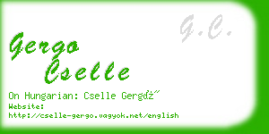 gergo cselle business card